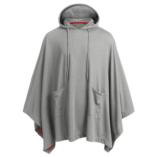 New dark fashion men's hooded cape windbreaker jacket